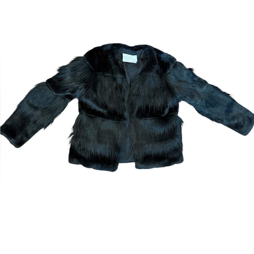 Zara Black Faux Fur Jacket
